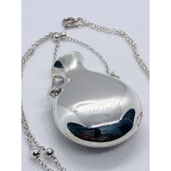 SOLD!Tiffany & Co Open Bottle Jug Bead Necklace Elsa Peretti Sterling Silver 925 - Picture 3 of 16